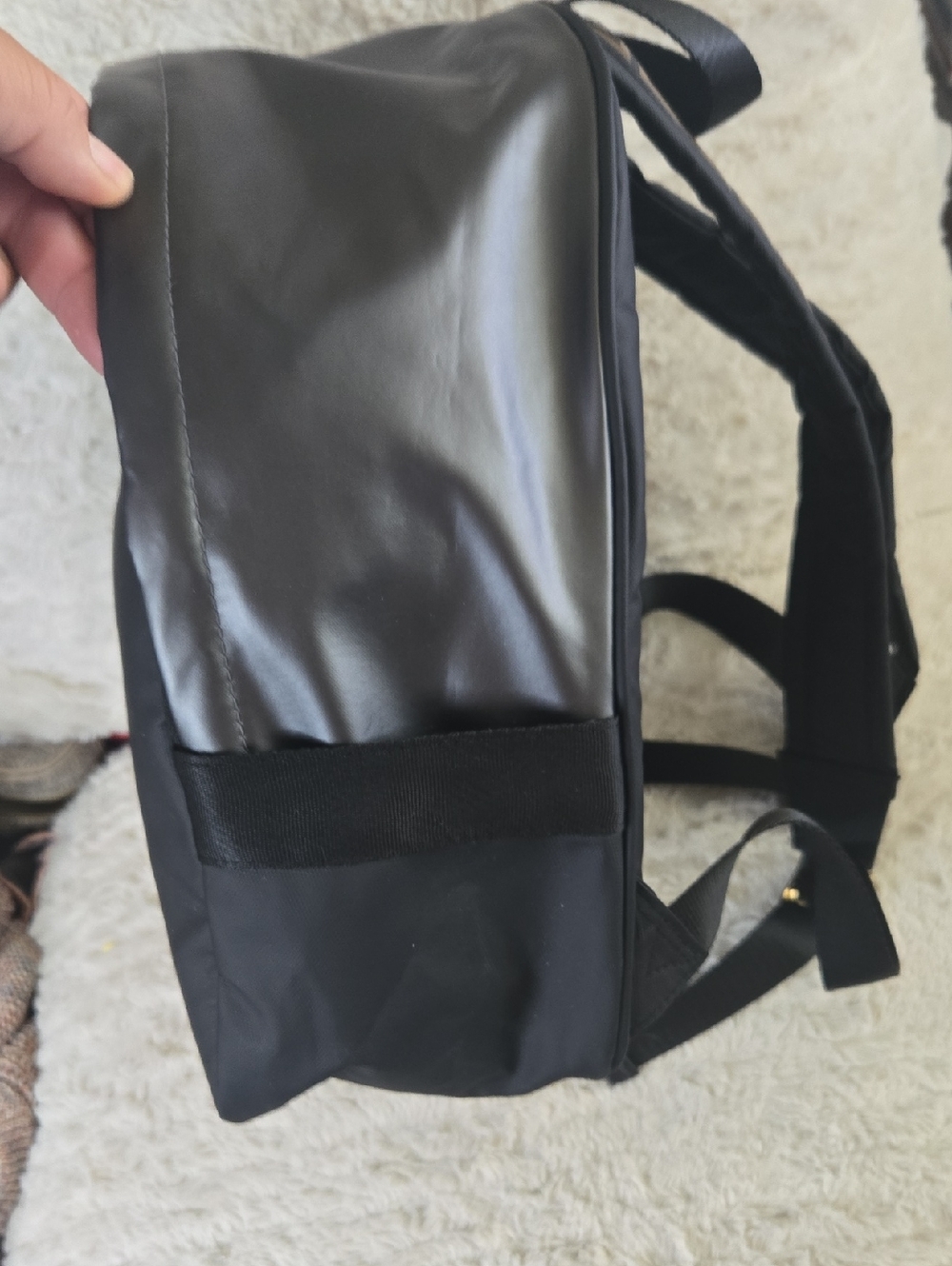 Versace Parfums Black Backpack with Gold Medusa Logo - Picture 3 of 7
